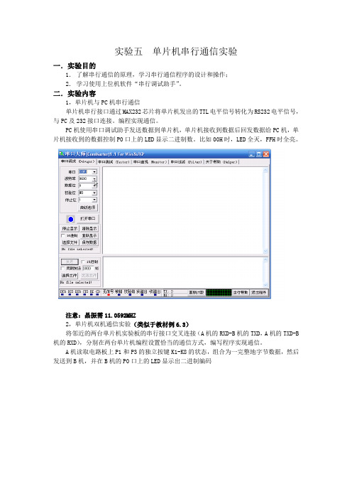 实验六：串行接口