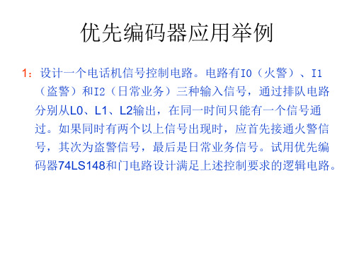 优先编码器应用举例