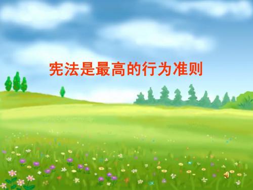 宪法是最高的行为准则.ppt9