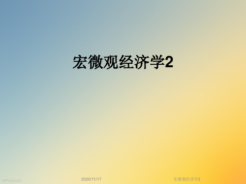 宏微观经济学2