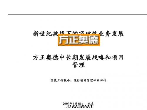 某公司中长期发展战略和项目管理课件(PPT 50张)