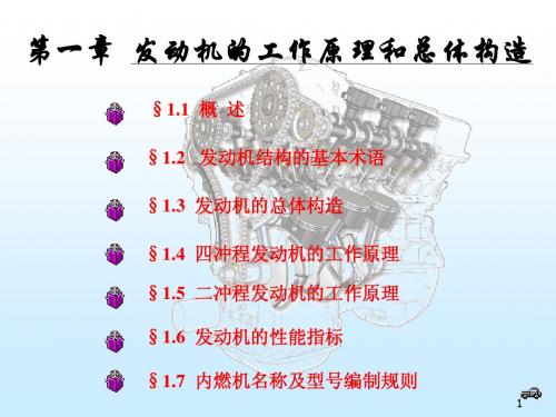 1 发动机的工作原理和总体构造