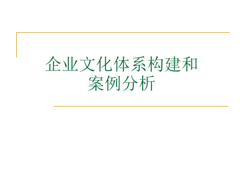 企业文化体系构建和案例分析(149页PPT)