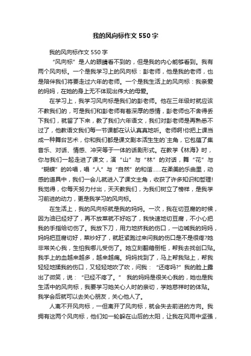 我的风向标作文550字