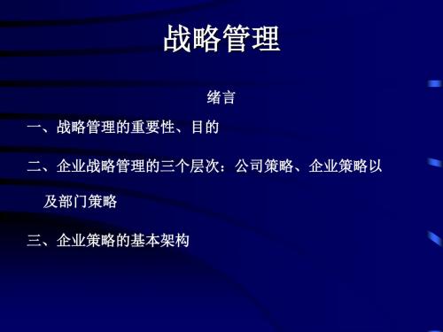 战略管理(韩伯棠)