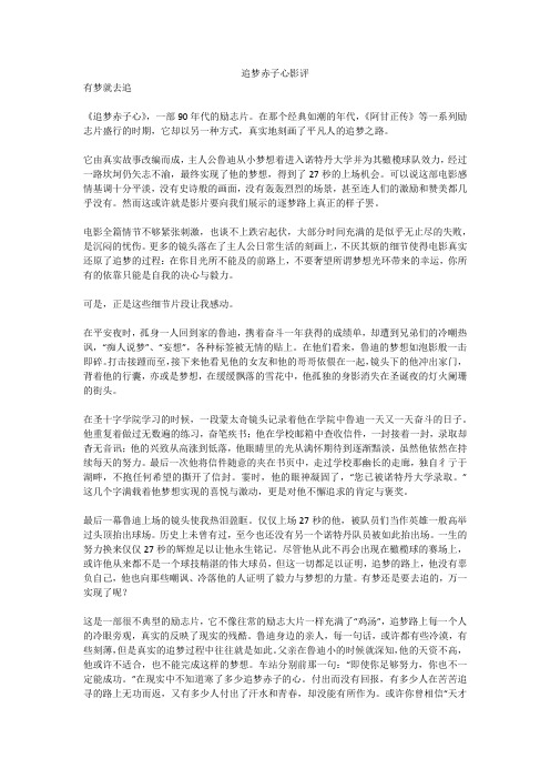 追梦赤子心影评