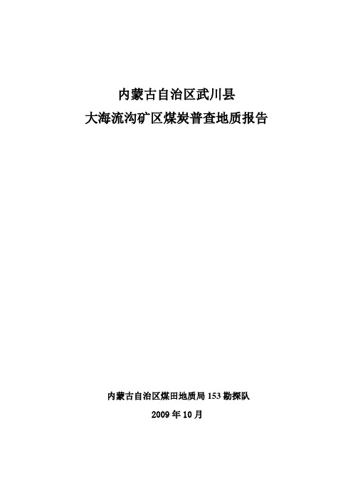 武川县大海流沟地质报告(3)