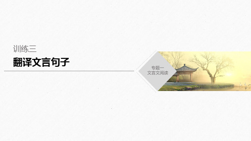 2020高考语文江苏专用版大二轮(课件+讲义+冲刺练)：专题一 文言文阅 训练三