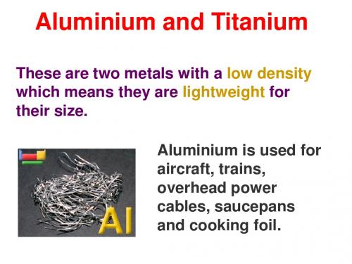 英文化学资料  Aluminium and Titanium powerpoint