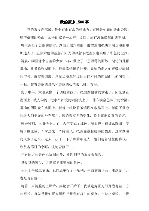 我的家乡_500字
