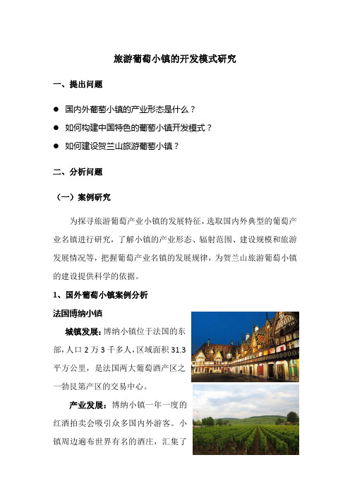旅游葡萄小镇的专题研究4.18