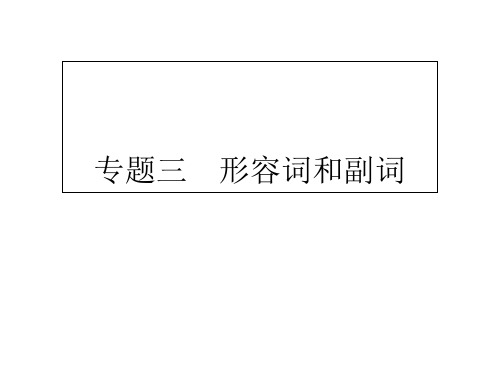 版高考英语一轮复习(浙江用B版)课件：专题三 形容词和副词 (共16张PPT)