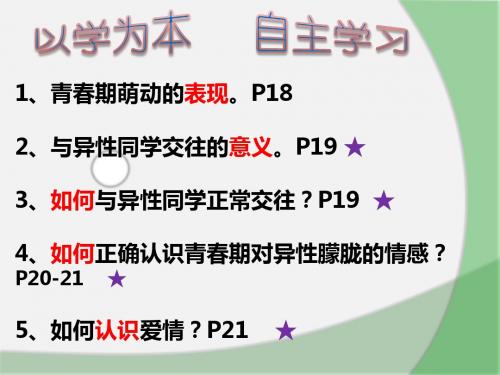 人教版《道德与法治》七年级下册 2.2 青春萌动 课件共24张PPT