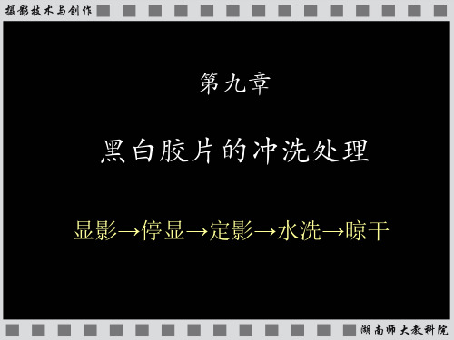 第九章 黑白胶片的冲洗处理
