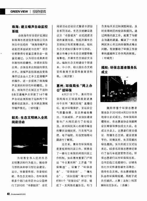 揭阳：环保志愿者服务队成立
