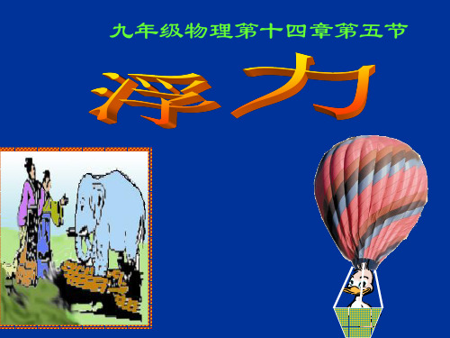 九年级物理第十四章第五节浮力