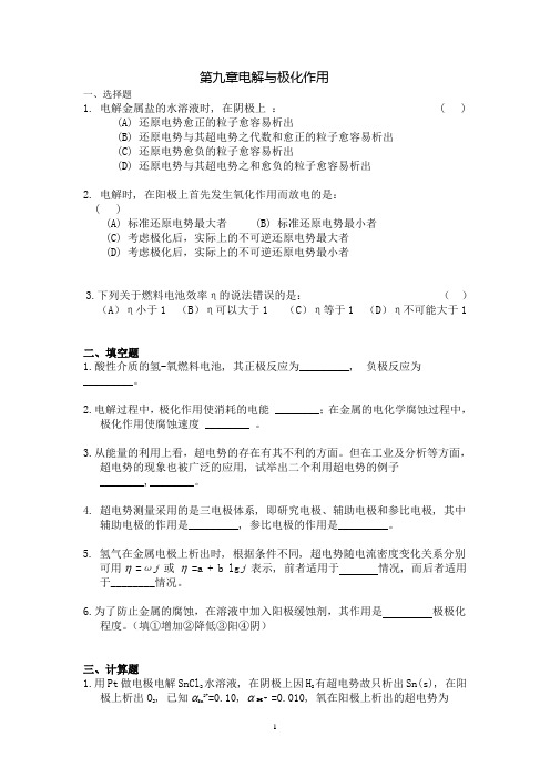电解与极化作用