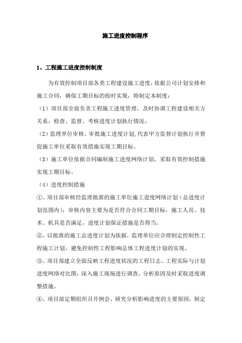 施工进度控制程序