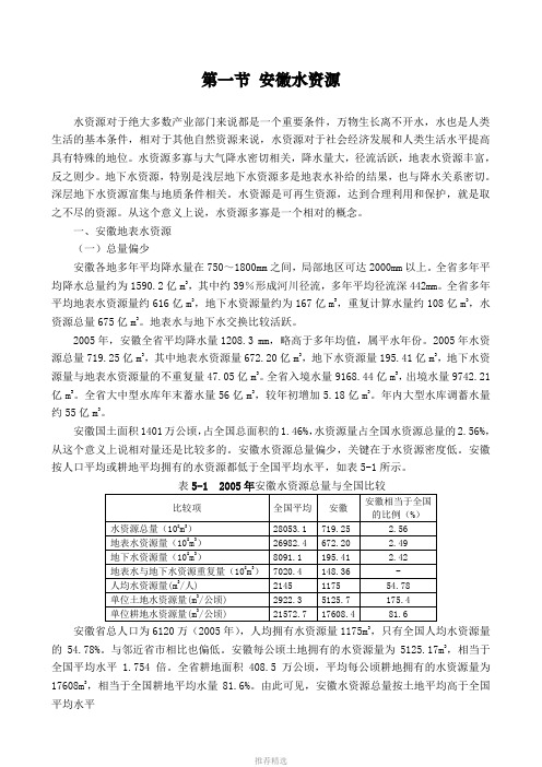 推荐-安徽地表水资源