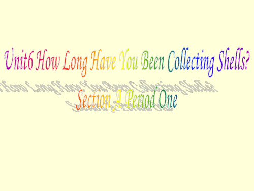 Unit6 How Long Have You Been Collecting Shells