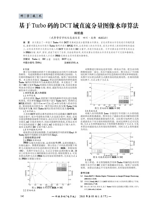 基于Turbo码的DCT域直流分量图像水印算法
