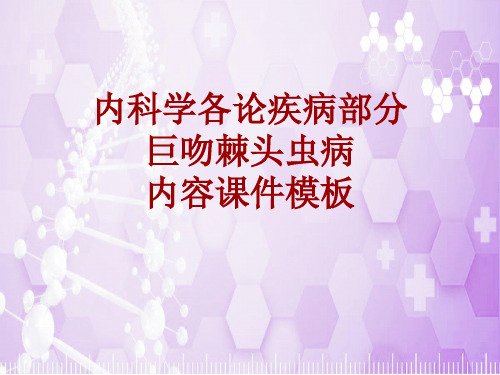 内科学_各论_疾病：巨吻棘头虫病_课件模板