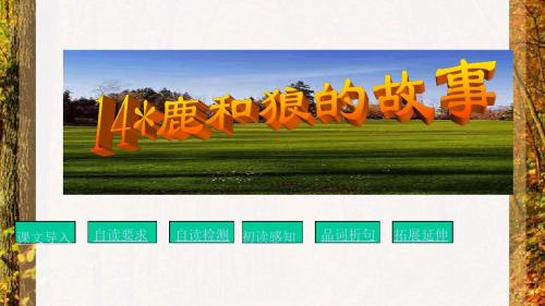 14.《鹿和狼的故事》ppt课件