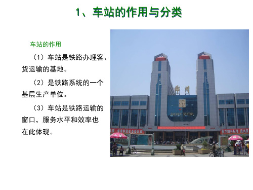 车站的作用与分类
