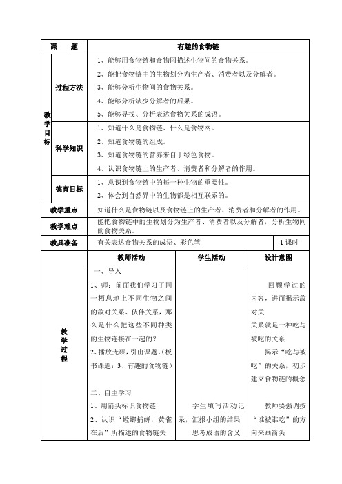 3、有趣的食物链