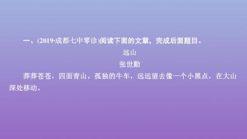 2020年高考语文一轮复习第一编现代文阅读专题四微案五特色透练4文学类文本阅读(小说)课件