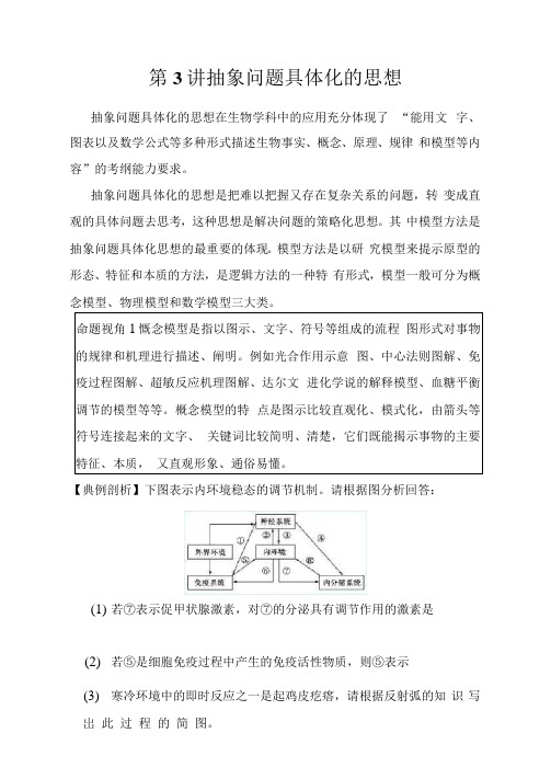 2021年高考生物二轮复习讲义：第3讲抽象问题具体化的思想