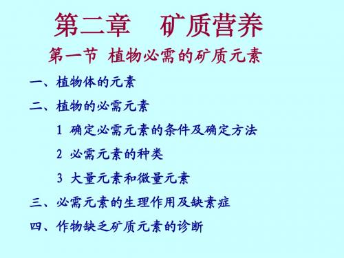 2  矿质营养