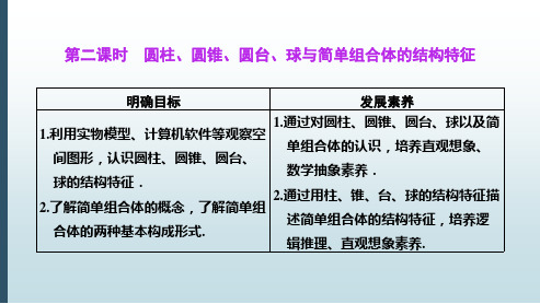 新人教A版高中数学必修2课件：8.1 第二课时 圆柱、圆锥、圆台、球与简单组合体的结构特征