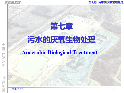研究生入学考试水污染控制工程中国地质大学污水的厌氧生物处理精品PPT课件