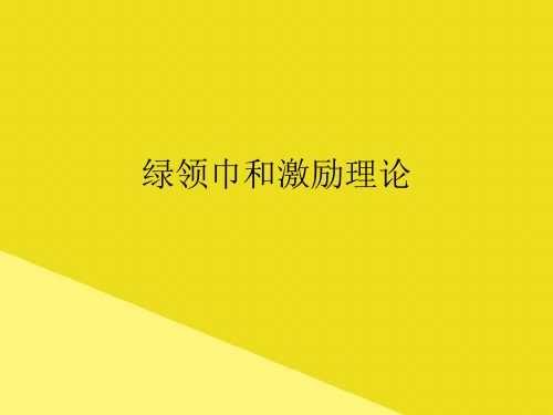 绿领巾和激励理论PPT资料(正式版)