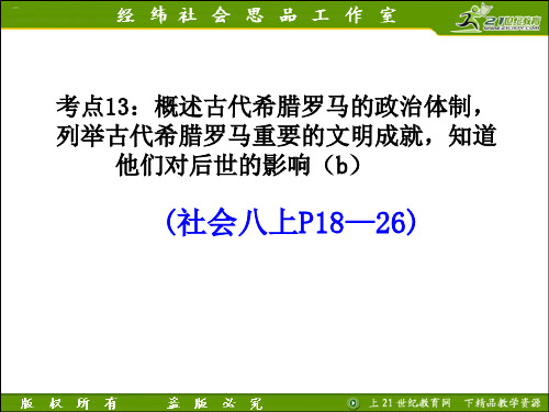 考点13 古代希腊罗马的政治体制和文明成就