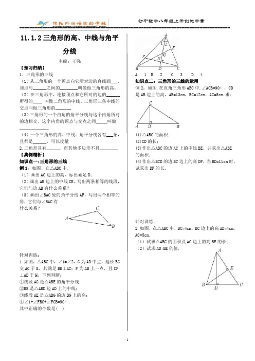 11.1.2三角形的三线(学案)