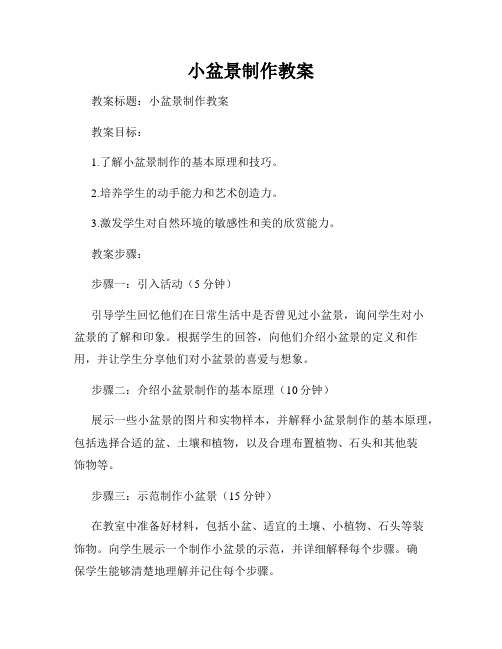 小盆景制作教案