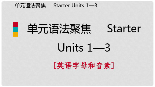 七年级英语上册 Starter Units 13单元语法聚焦课件 (新版)人教新目标版