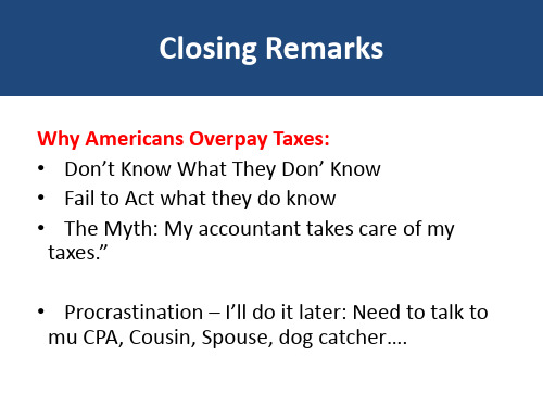 Closing Remarks