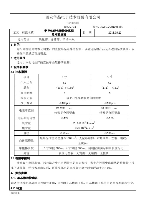 JS001-D-201303-v01半导体检验流程及检验标准