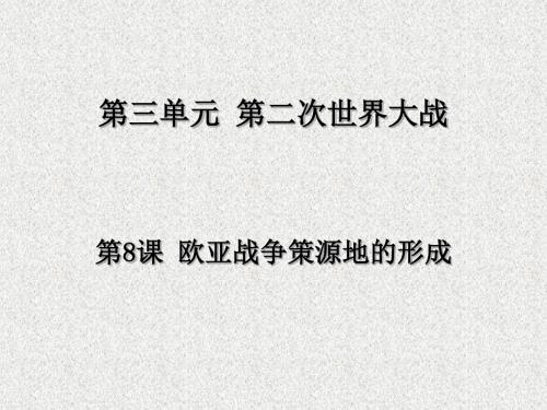 欧亚战争策源地的形成 PPT课件 4 岳麓版