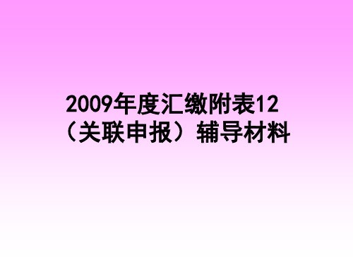企业所得税关联申报辅导资料(ppt 54页)