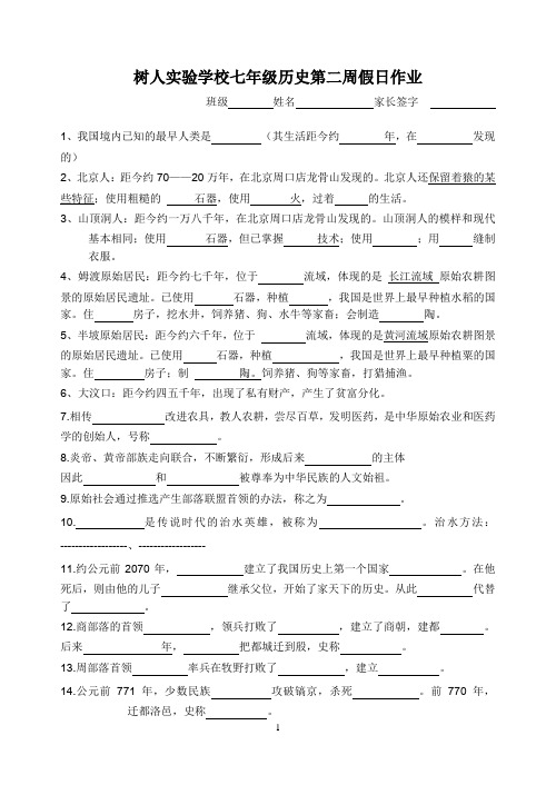 历史第二周假日作业