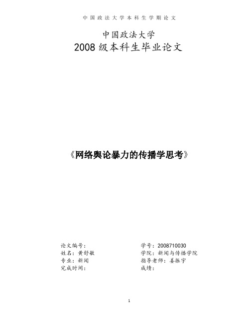 网络暴力研究