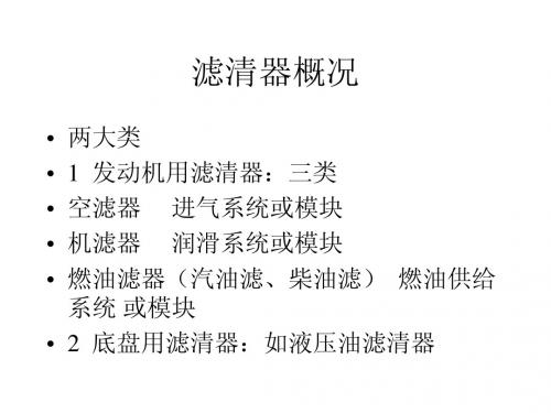 滤清器知识