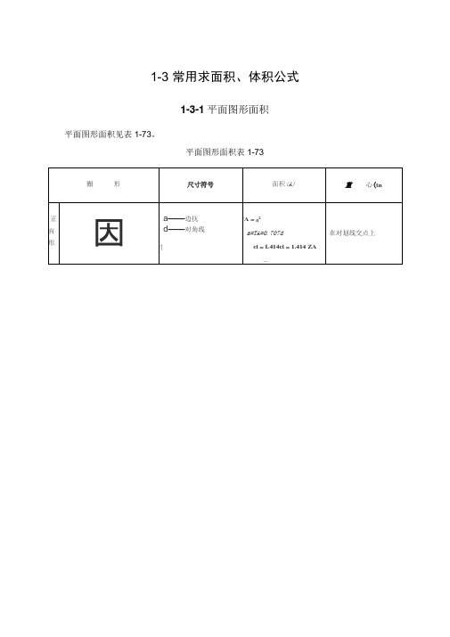 2019年1-3常用求面积体积公式38010