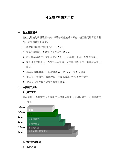 环保硅PU篮球场施工工艺