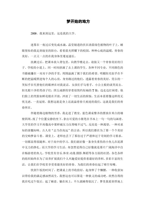 梦开始的地方