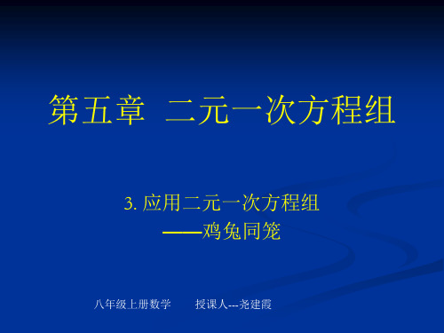 九年级上册数学第五章  二元一次方程
